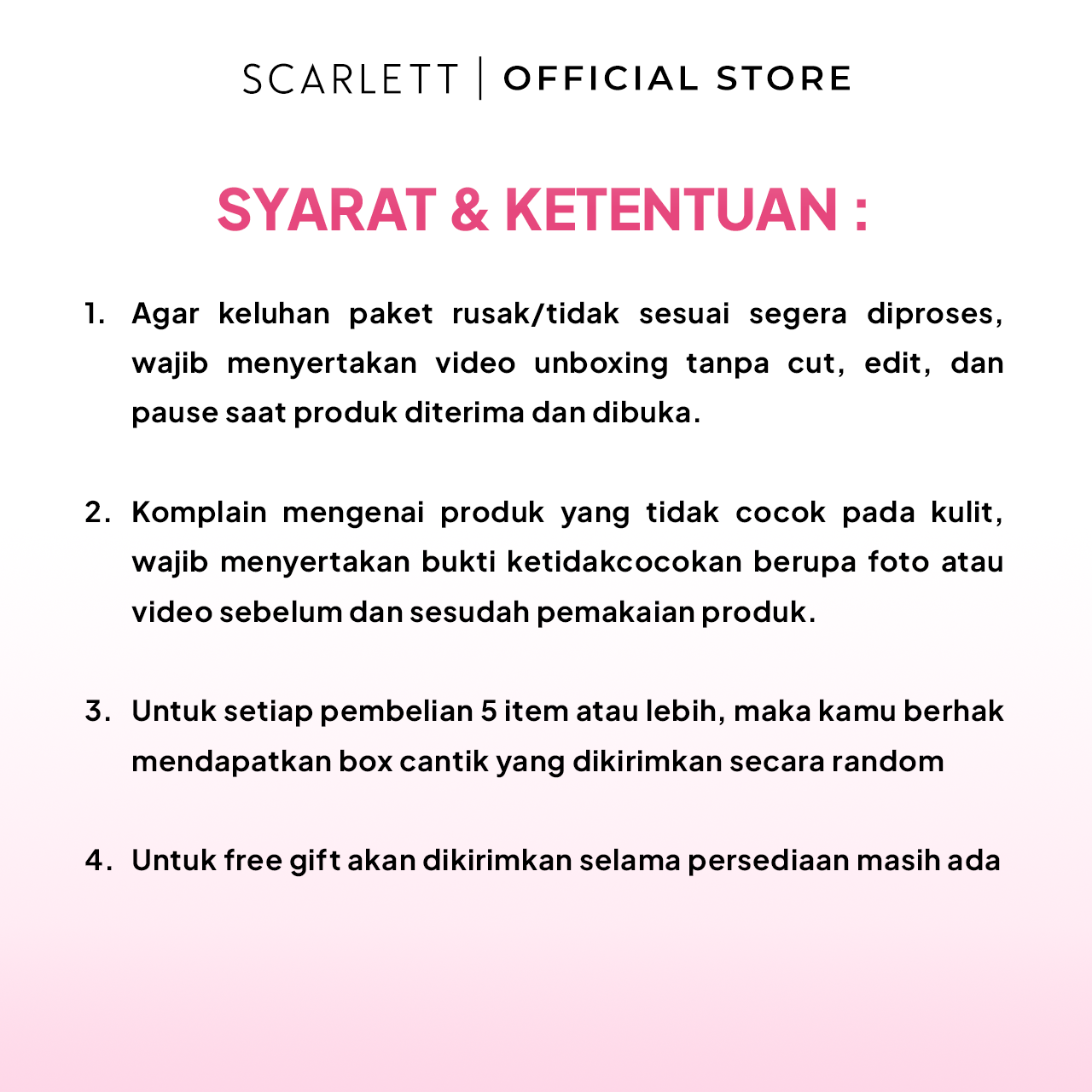 Scarlett Eau De Parfum Bundling 4